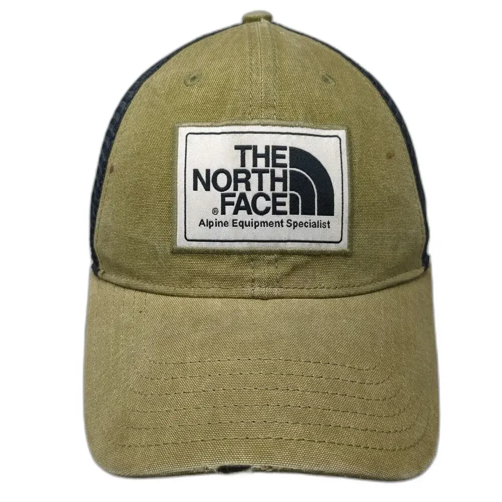 The North Face Trucker Hat Green One Size Mesh Snapback Alpine Equipment Patch